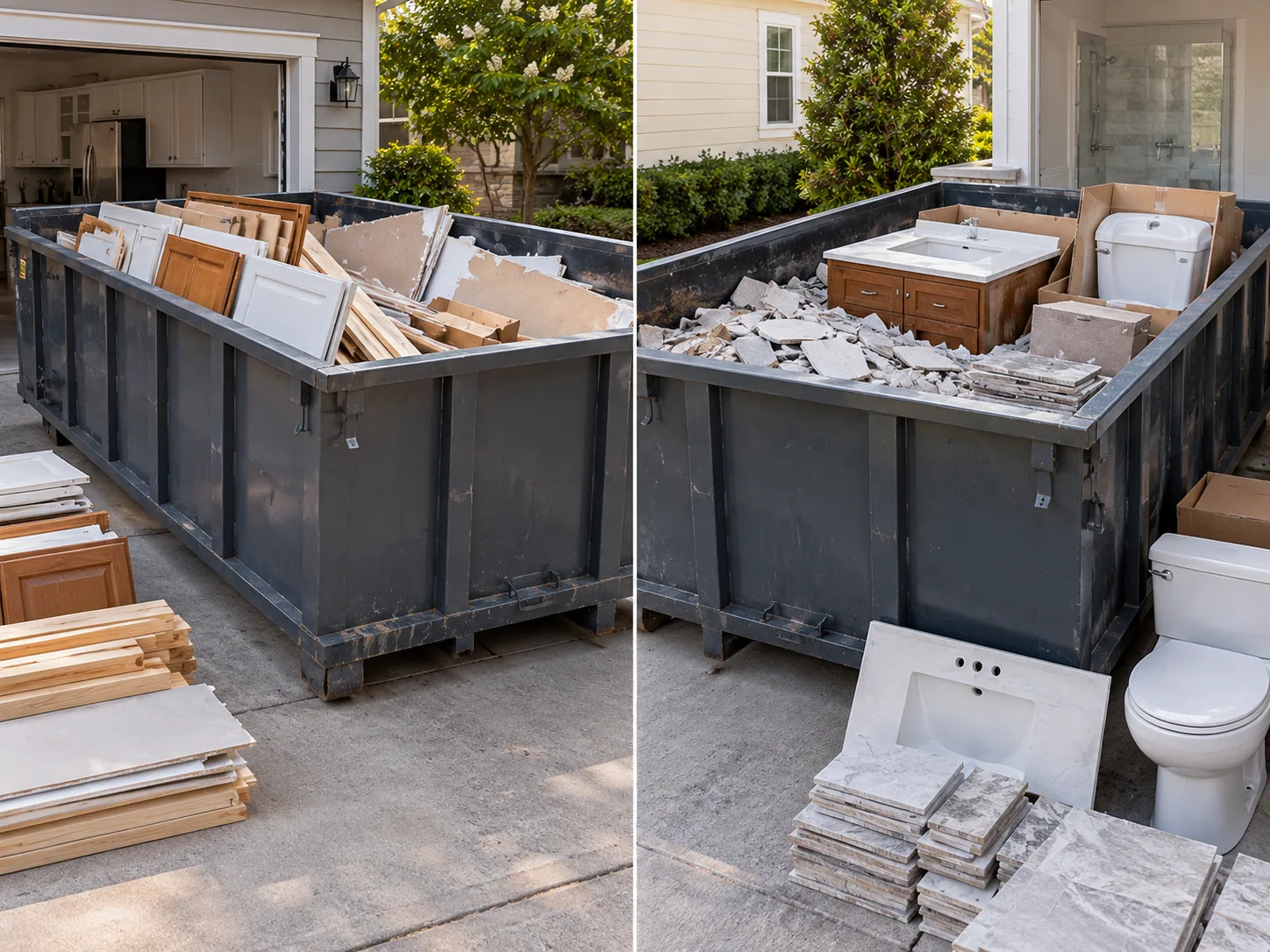 Construction Debris Dumpster Rental project example one