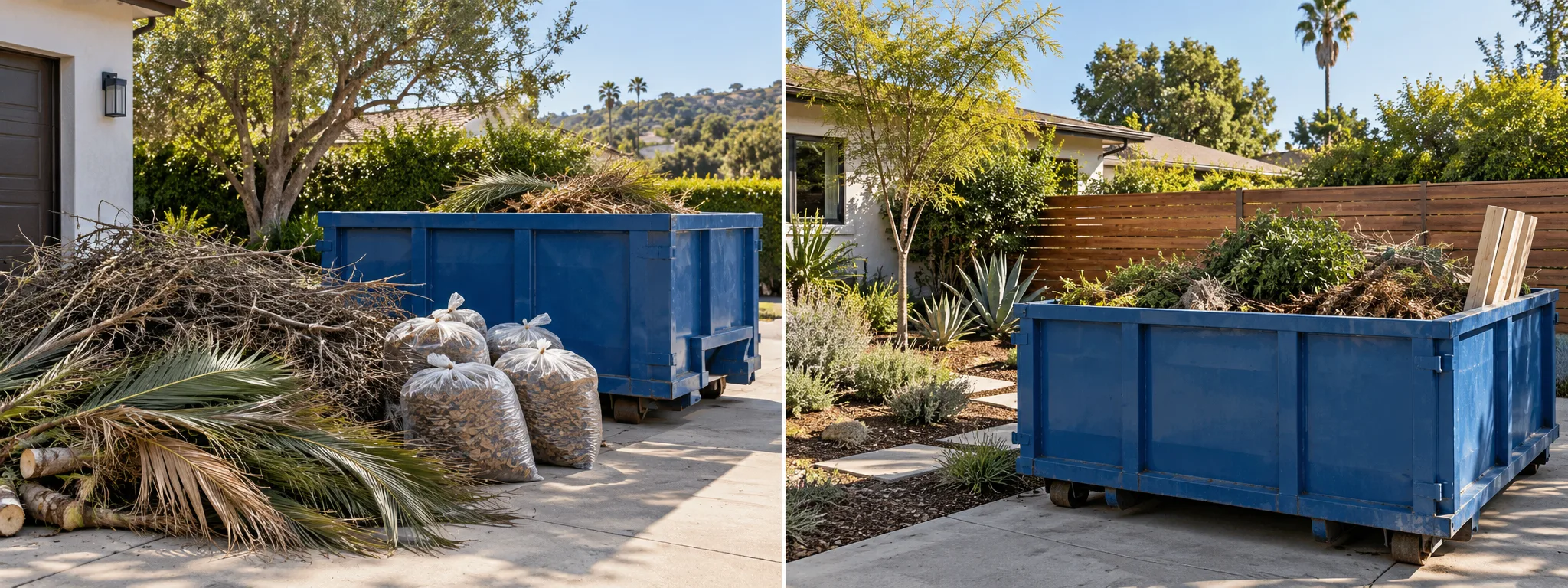 Yard Waste Dumpster Rental project example one